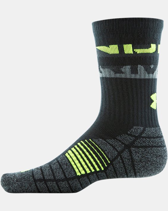 Men's UA Elevated 3-Pack Crew Socks, Black, pdpMainDesktop image number 1